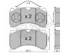 fri.tech. 951.0 Brake Pad Set, disc brake